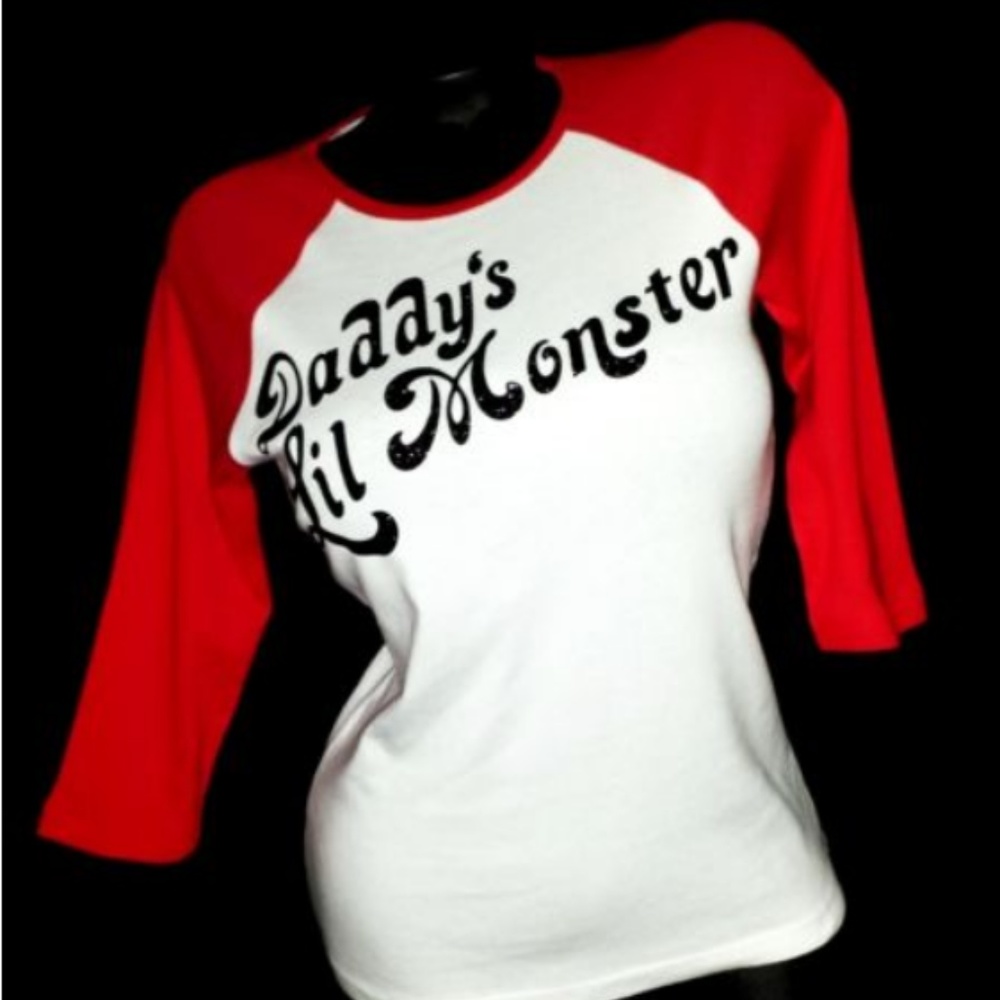 Harley Quinn Daddy's Lil Monster Ladies Tee. - Picture 3 of 6
